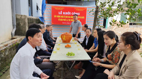 Thị trấn Xuân An khởi công xây dựng nhà ở cho các gia đình có hoàn cảnh khó khăn